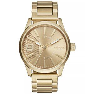 Diesel Men's Rasp Gold-Tone Stainless Steel Bracelet Watch 46x53mm